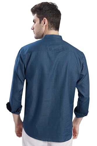 Image of DIVISIVE Men's Slim Fit Full Sleeves Cotton Short Kurta