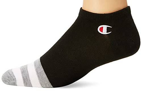 Champion Men's 3-Pack Super No Show W/Embroidery Socks