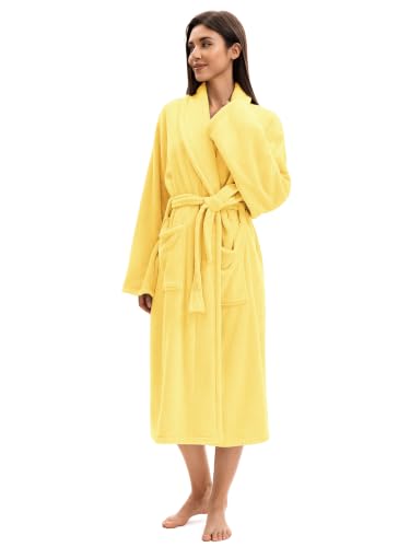 Image of Soft Robe For Women,Warm Plush Bath Robes Female,Spa Towel After Shower Lightweight Long Bathrobe