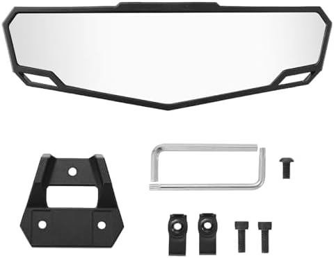 UTV Rear View Mirror Set for Kubota RTV-X 1140 Crew 2022-2026, Adjustable Side Mirrors for Utility Vehicle Roll Cage, Wide View Off Road Rearview Mirror,A Center Rear View Mirror