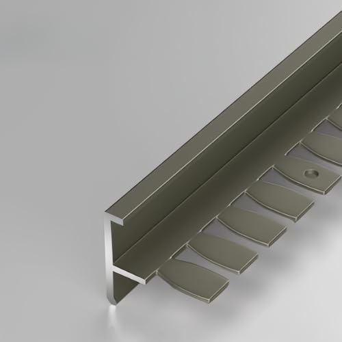 NuoNxuo 見切り材 床 モールエッジ 長さ90cm 3本 F型 アルミボーダー エッジバンディング 防水 防錆 耐久性 背景の壁の装飾ストリップ ミニマリストライン エッジテープ 5.5 〜 18.2mm内径対応 建築 住宅資材(F_内径5.5mm)