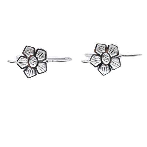 Crochets boucles d'oreilles argent 925 lotus hypoallergéniques pour oreilles sensibles