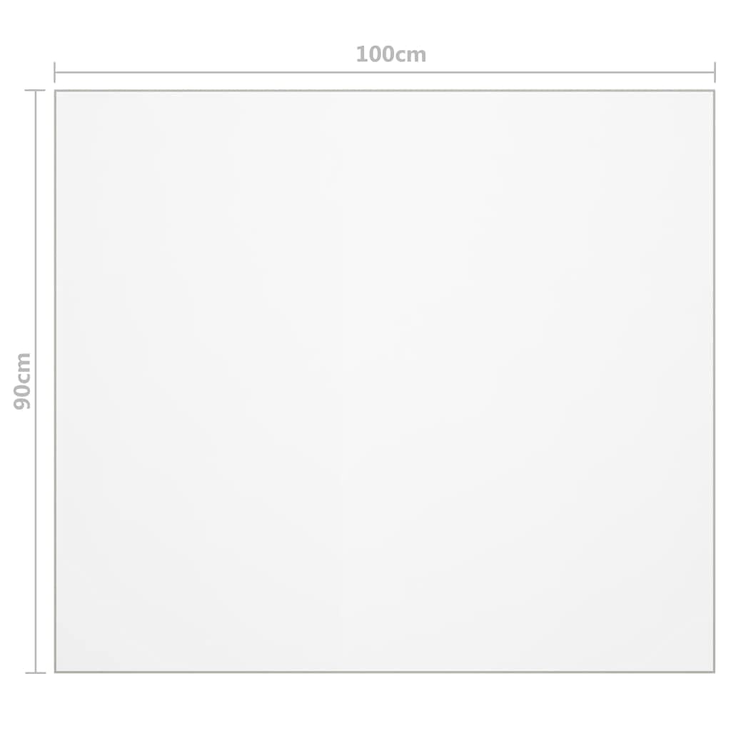 Tischfolie Matt PVC 1,6 mm 100x90 cm rechteckig wasserdicht Kratzfest tischschutz abwaschbare tischdecke schreibtischunterlage tischdecke transparent tischdeko für drinnen und draußen