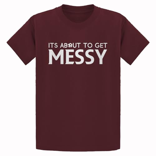 Indica Plateau Its About to Get Messy Futball Soccer Fan Youth T-Shirt
