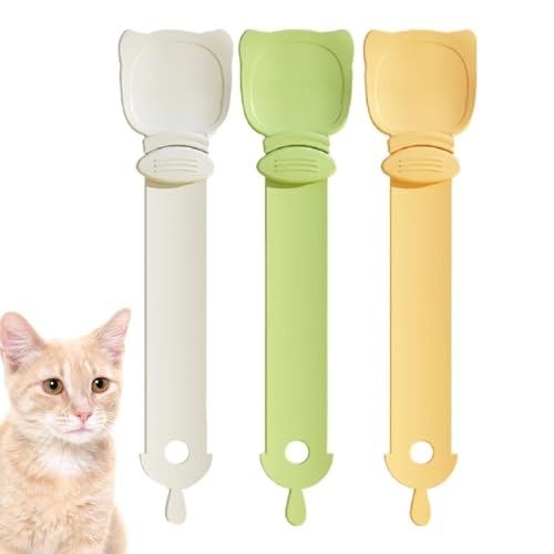 Samuliy Cuchara de comida para gatos | Cuchara líquida para apretar – Cuchara de aperitivos líquida colgante para lamer, dispensador de alimentos que ahorra mano de obra, suministros para mascotas