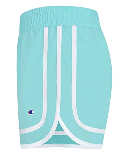 Champion Girls Woven Shorts, Solid Varsity Aruba Blue, L2