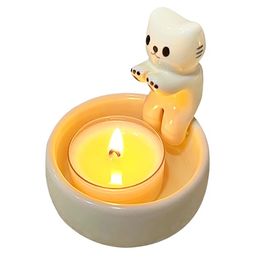 DUINIU 1 Piece Kitten Candle Holder Cat Warming Candle Holder Candle Holder Table Decoration Cat Paw Warming Candle Holder Gift For Cat Lovers