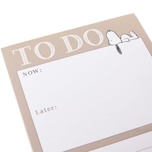 Image of Snoopy To-Do List Notepad by Gaphique, 150 Tear-Away Sheets, Task Planner, Daily Organizer, Memo Writing Pad, Priority Checklist, Undated, 6 inch x 8 inch