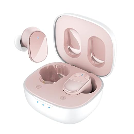 HTC True Wireless Earbuds 7, IPX4 Splashproof Bluetooth 5.3 Noise Cancelling in-Ear Headphones with 45ms Ultra-Low Latency, 22H Playtime, Built-in Mic for Gaming, Exercising (Pink)