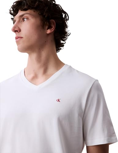 Calvin Klein T Shirt Manches Courtes Homme Smooth Solid Tee avec Col en V - vue 5