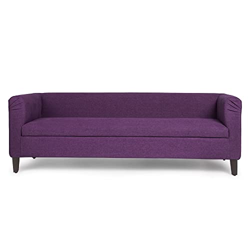 Image of Wakefit Sofa Set | 3 Year Warranty | Sofa 5 Seater, 5 Seater Sofa for Living Room, Wooden Sofa Set, Sofa Set 3+1+1 Seater - Miami(Tahoe : Grape Purple)
