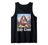 Not Today Satan Jesus Crossover Basketball Holy Cross Tank Top