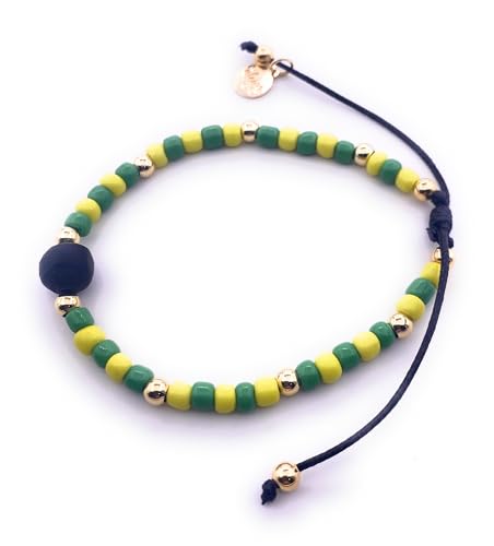 Babalawo Ide of Orula Bracelet with Natural Azabache Perfect Duo for Santeria Religion Yoruba for Woman and Men2