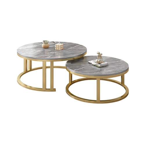 Laxodor Sintered Stone Coffee Table – Storage Drawer, Durable Carbon