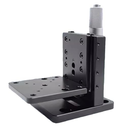 iDili High Precision Manual Lift Table Fine Adjustment Vertical Drive Displacement Table Laboratory Aluminum Alloy Z-Axis Lifter(25MM Stroke)