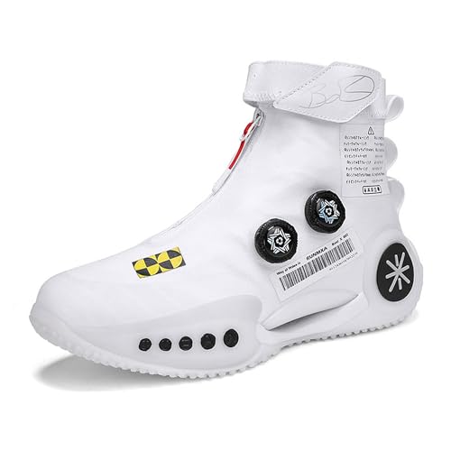 Men's Women's Basketball Shoes,Knitted High Top Basketball Shoes,Breathable Anti-Skid Running Shoes,Sneakers for Men,Suitable for All Kinds of Indoor and Outdoor Sports