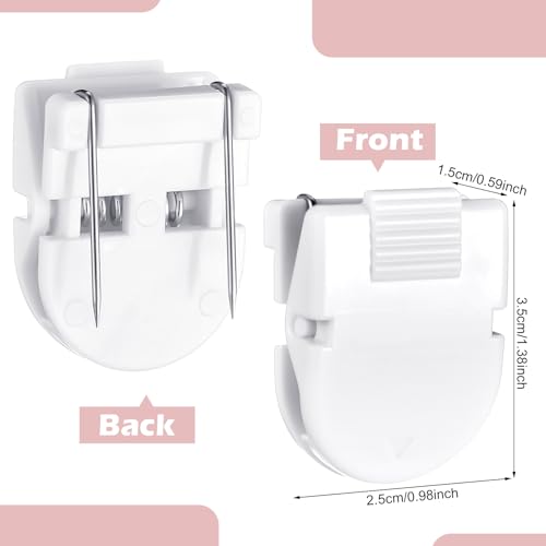Image of Feifeiya 50 Pcs Cubicle Clips for Fabric Panels,White | Office Partition Wall Clips, 40-sheet Capacity for Notes Photos Memos, Metal Spring, Fits Cubicle Fabric Accessories