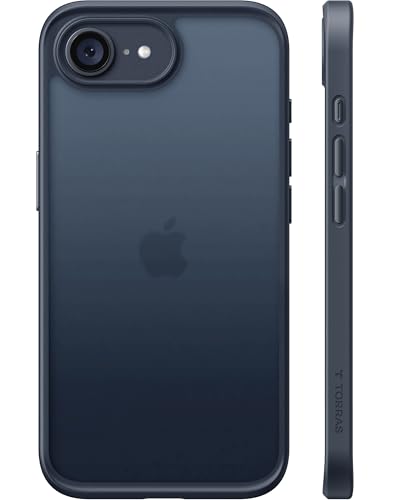 Image of TORRAS for iPhone 17e Case & for iPhone 16e Case, 12FT Military-Grade Protection, Slim Thin Durable DIY Buttons Anti Scratch Shockproof Hard Back Case for iPhone 17e Phone Case, Translucent Black