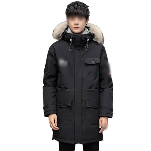 Doudoune parka d'hiver mi-longue pour homme contre le vent et le froid glacial