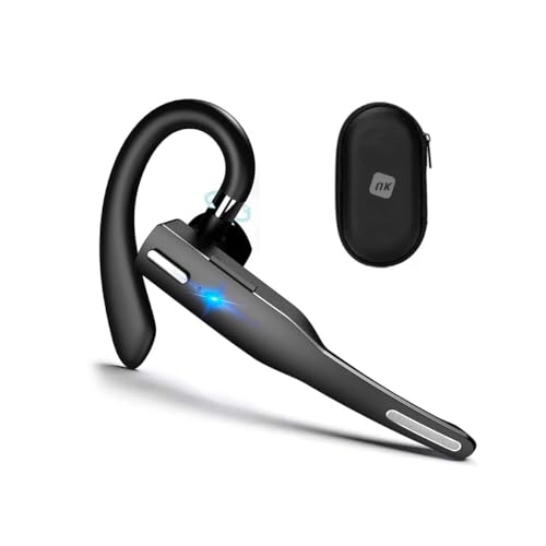 NK Casque d'écoute sans Fil avec Bluetooth 5.0 - Casque d'écoute avec kit Mains Libres, Microphone, Capture de la Voix Claire, Batterie de 100 mAh, étui de Transport...