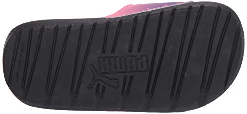PUMA PUMA Girl's Cool Cat Ombre Slide Sandal Black-Bubblegum-Purple Corallites, 1 Little Kid