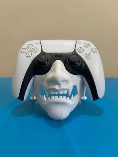 Monster Face Controller Holder Stand Compatible with PS5 | 3D Printed Design, Demon Mask Shape, Desktop Gaming Dock, Stand Only, Unique Desk Decor
