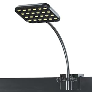 92RA LED Aquarium Beleuchtung，360° Beleuchtung ，Led Lampe Aquarium Licht，Energiesparende und beschlaghemmende Gläser，Dimmbare Wasserdicht Aquarium Licht für Wasserpflanzen und Fische (8W)