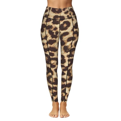 Pantalones de yoga transpirables de mujer elásticos y con estampado de leopardo moderno 2