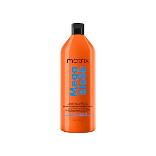 Matrix Mega Sleek Anti-Frizz Conditioner - 96H Anti-Frizz 12x Smoother Hair and Lasting Hydration With Oleic Aicd and Jojoba Oil For All Hair Types