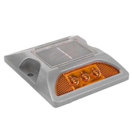 IWOWHERO Luz Solar Reflectante de Fundición de Aluminio, Marcador LED Resistente a Impactos para Exteriores, Iluminación de Seguridad para Entradas, Escaleras y Jardines