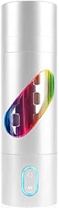 PDX Rechargeable Roto-Bator Pussy, White & Clear & Multi, One Size