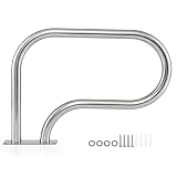 HOMASIS Main Courante Piscine, Rampe Piscine en Acier Inoxydable,1:83x57cm...