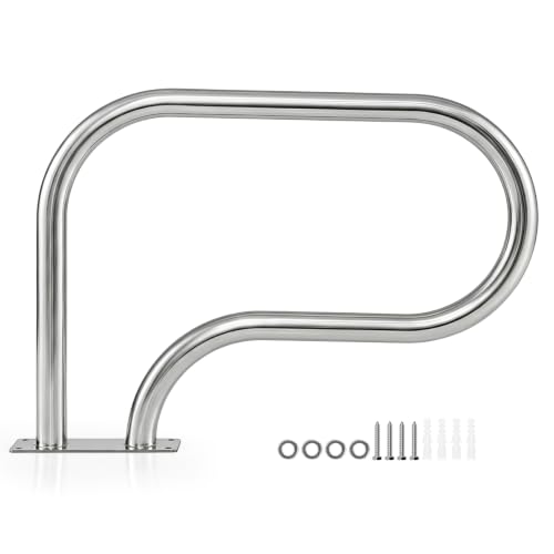 HOMASIS Main Courante Piscine, Rampe Piscine en Acier Inoxydable，1：83x57cm