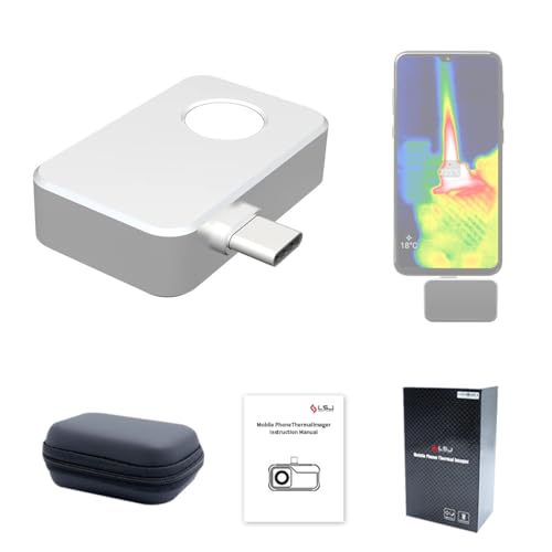 LSJ-Mini4 Cámara de imágenes térmicas para Android, resolución IR ultra alta de 256 x 192, medición precisa de la temperatura, compacta y portátil, ideal para inspecciones de HVAC, reparaciones