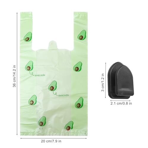 Image of Car Trash Bag Hanging Disposable Car Garbage Bag Pack of 200 Small Auto Trash Bag for Car with 4 Hook for Car Kitchens Bedrooms Offices During Travel and Camping (Green)