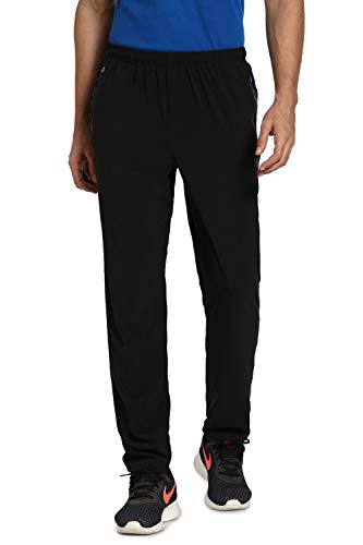 Image of Van Heusen Men's Track Pant | Side Zipper Pockets |Mid-Rise| 4-way stretch | Super light for premium comfort | Cotton Blend | Breathable & Casual | Easy Stain Release| Anti-static fabric | Activewear | Drawstrings | Style 51042