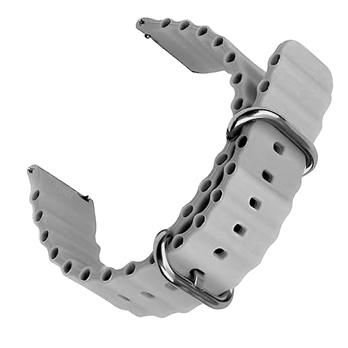 YODI New Edition 22MM Ocean Soft Silicone Sport Strap Band for Oneplus Watch 46mm / Huawei Watch 3/3 Pro / 2 Pro/GT / GT2 Pro/Honor Watch Dream Smart Watch For Men Women (Grey) YODI New Edition 22MM Ocean Soft Silicone Sport Strap Band for Oneplus Watch 46mm / Huawei Watch 3/3 Pro / 2 Pro/GT / GT2 Pro/Honor Watch Dream Smart Watch For Men Women (Grey)