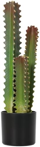 HOMCOM Cactus Artificial 66 cm, Planta Artificial Decorativa con ...