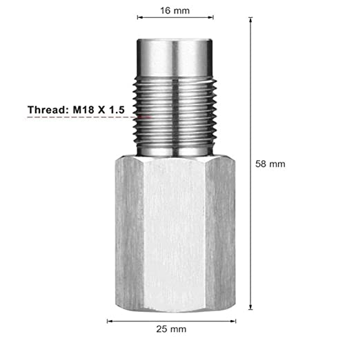 Sonde lambda adaptateur M18x1,5 en acier zingué haute précision