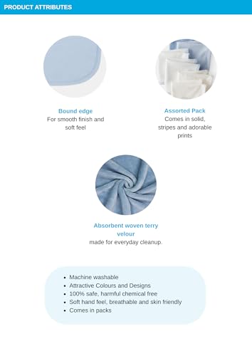Image of Carter's 6-Pack Washcloths (Blue Multi)