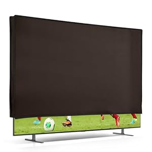 kwmobile tv hoes voor 85" TV cover - Beschermhoes voor televisie - Voor binnen - Tegen vuil en stof - In chocoladebruin