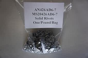 Amazon.com: Solid Rivets AN426AD6-7 Have a 100 Degree Countersunk Head ...