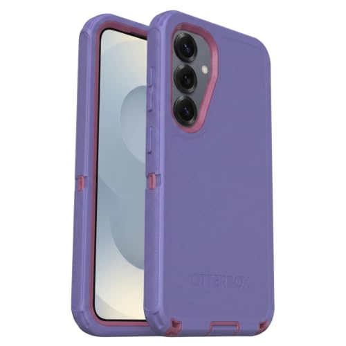 Image of OtterBox Samsung Galaxy S25 & Galaxy S24 (Only) - Defender Series Case - Violet Current (Purple & Pink) - Rugged & Durable - with Port Protection - Wireless Charging Compatible