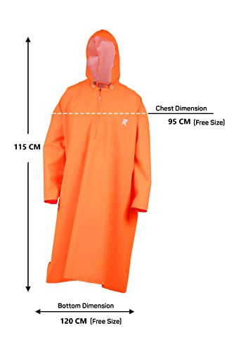 Image of ROCKSPORT Unisex Hooded Rain Poncho for Adult,Waterproof, lightweight,Reusable& Packable, One Size Fits Most, Free Size
