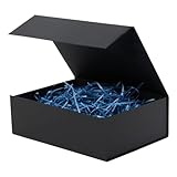 Rsgift Empty gift box Small Black 7.8x7x3.1 Inches Gift Box with Lid Groomsmen Graduation decorative boxes with lids Halloween,Christmas,Valentine's Day,gifts for women