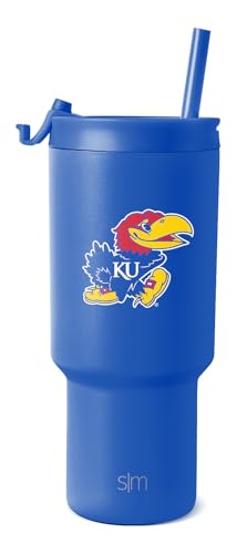 Image of Simple Modern Kansas Jayhawks Tumbler with Straw | 30oz | Collegiate