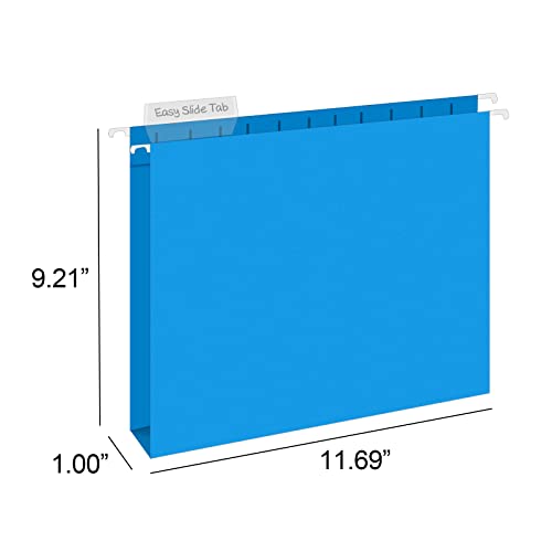 Herkka Extra Capacity Hanging File Folders, 30 Pack Reinforced Letter Size Hanging Folders With Heavy Duty 1 Inch Expansion, Designed For Bulky Files, Medical Charts, Assorted Colors #TOP1