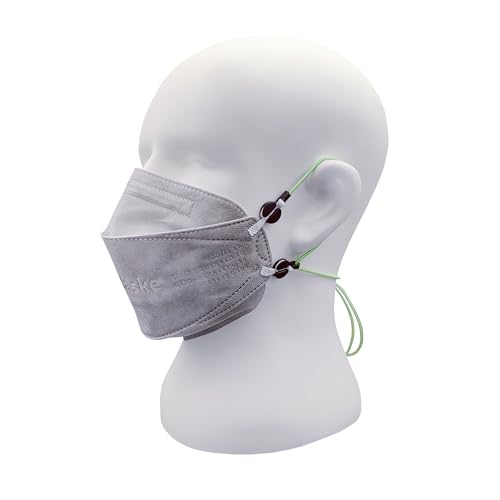 kela FFP2 - Mascarilla respiratoria | 10 unidades | con extensión de gancho para las orejas | fabricado en Alemania | protección climática neutra con capacidad de respiración mejorada | color gris