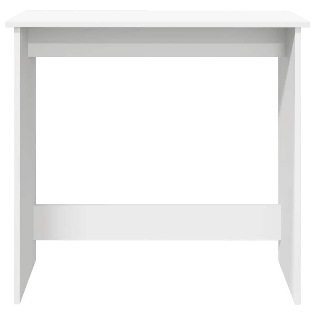 Biurko białe 80 x 40 x 75 cm z materiału drewnopochodnego, trwałe i łatwe w pielęgnacji, wszechstronne zastosowanie, do gabinetu, sypialni, salonu i biura, z dużą powierzchnią roboczą