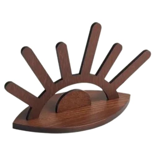 PRIMUZ Soporte de madera – Organizador de joyas de mano contra el mal de ojo de madera – Exhibidor de joyas con diseño de mal de ojo, elegante soporte de exhibición, estante de exhibición, para